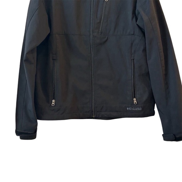 Double Diamond Men's Black Softshell Jacket Size L Water-Repellent - Picture 6 of 11